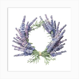 Lavender Wreath Art Print