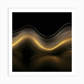 Golden Wave - Wave Stock Videos & Royalty-Free Footage 1 Art Print