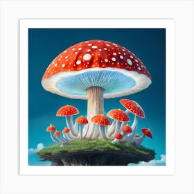 Mushroom In The Sky Art Print