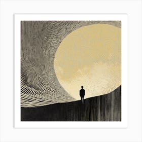 Man On A Hill Art Print