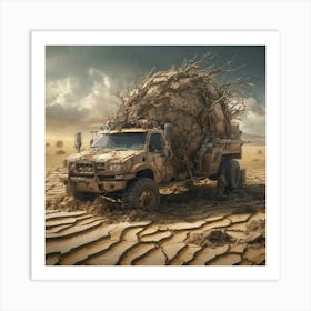 Truck In The Desert 4 Art Print