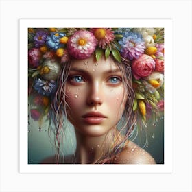 Flower Girl 7 Art Print