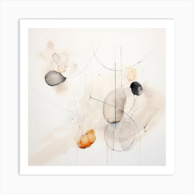Abstract Organic Minimalist Shapes In Muted Colors 5 Art Print