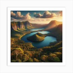 Sunset In The Mountains Art Print