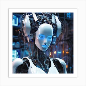 Futuristic Robot 11 Art Print