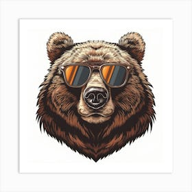 Bear In Sunglasses 6 Art Print