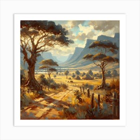 African Landscape Art Print