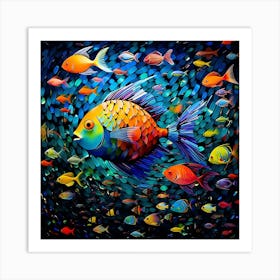 Colorful Fishes In The Sea 1 Art Print