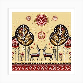 Deer In The Forest Art Print