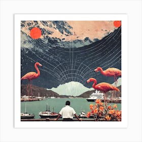 Flamingos 12 Art Print