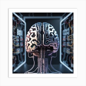 Cyborg Brain 11 Art Print