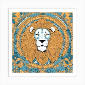 Lion Head 2 Art Print