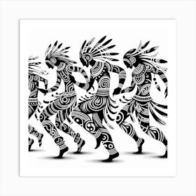 Indian Dancers Art Print