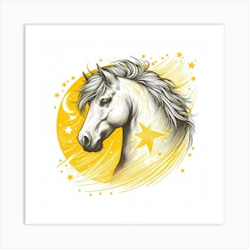 Starry Night Horse 1 Art Print