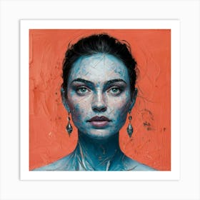 Blue Woman Art Print