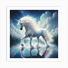 Unicorn In The Water 8 Art Print