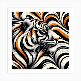 Abstract Tiger 1 Art Print