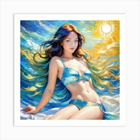 Girl In A Bikinihfdg Art Print