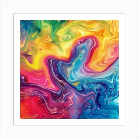 Rainbow Vortex (10) Art Print