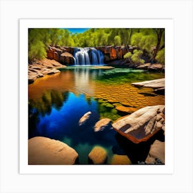 Outback Waterfall Art Print