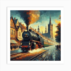 Train On The Tracks 2 Art Print