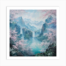 Oneeline42 Beautiful Horizon Revealing A Magical Valley With 2 Art Print