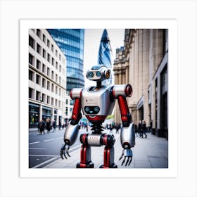 Robot On The Street 21 Art Print