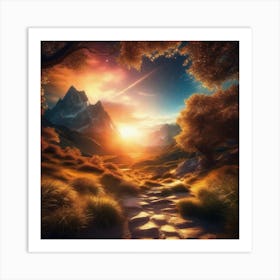 Landscape Painting 180 Art Print