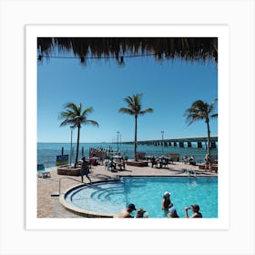 Pool At The Beach Art Print