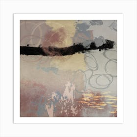 Abstract Painting In Warm Colors Art Print
