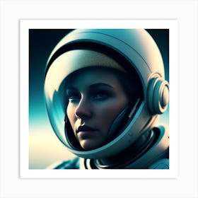 Woman In Space Art Print