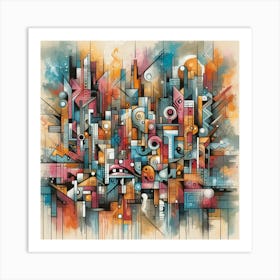 Abstract Cityscape Art Print