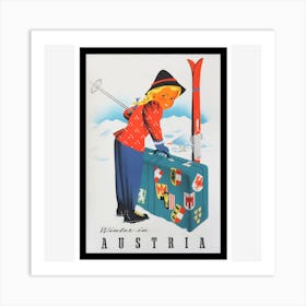 Vintage Travel Poster Austria 1 Art Print