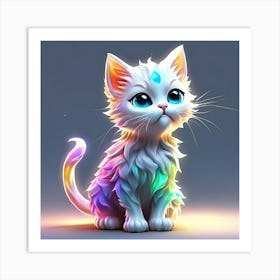 Rainbow Cat 1 Art Print