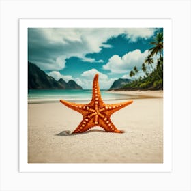 Starfish On The Beach 3 Art Print