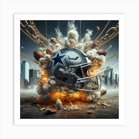 Dallas Cowboys Helmet Art Print