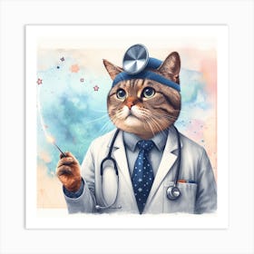 Doctor Cat 5 Art Print