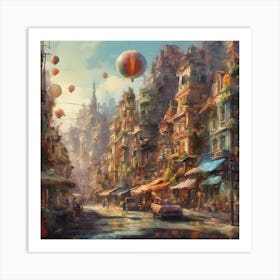 432153 A Beautiful City Decorated With Colour Xl 1024 V1 0 Art Print