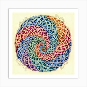 Flux Dev A Vibrant Intricate Illustration Of Intertwined Celti 0 Art Print