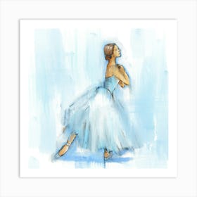 Blue Ballerina Art Print