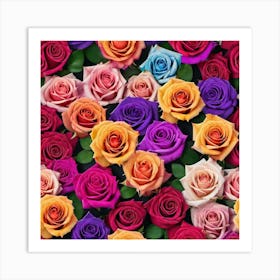 Colorful Roses 20 Art Print