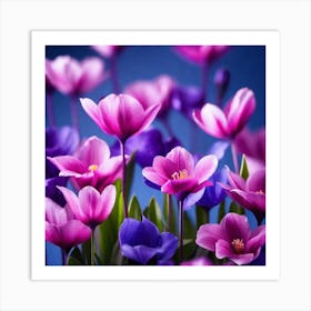 Crocus Flowers Art Print