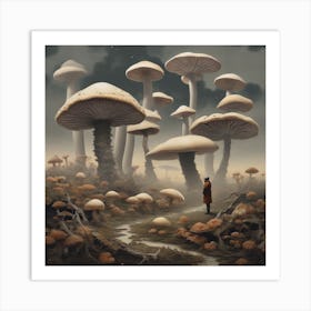 Fungi planet Art Print