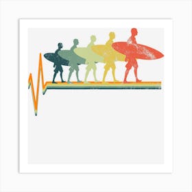 Surf Surfboard Vintage Gift Art Print