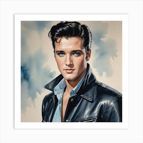 Icon of the 50s Elvis Presley Art Print