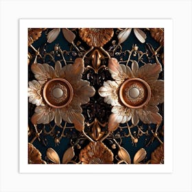 Perfect Symmetry- Symmetrical Seamless Texture. Art Print