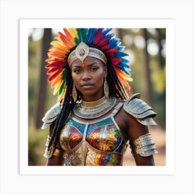 African American Woman In Costume Art Print
