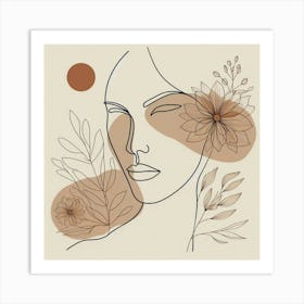 A woman's face 13 Art Print