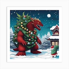 JAPANESE CHRISTMAS Art Print