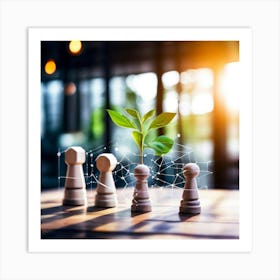 Success Strategy Entrepreneurship Innovation Leadership Teamwork Collaboration Vision Growth Art Print